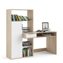 Function Plus White & Oak Finish 1 Door Desk by Lavishway | Wood Desks