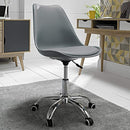 Orsen Grey Comfy Swivel Office Chair by Lavishway | Faux Chairs-35737
