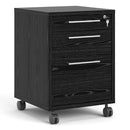 Prima Black Woodgrain Pedestal Filing Cabinet by Lavishway | Filing Cabinets-34556