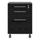 Prima Black Woodgrain Pedestal Filing Cabinet by Lavishway | Filing Cabinets-34558