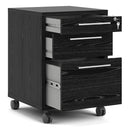 Prima Black Woodgrain Pedestal Filing Cabinet by Lavishway | Filing Cabinets-34557