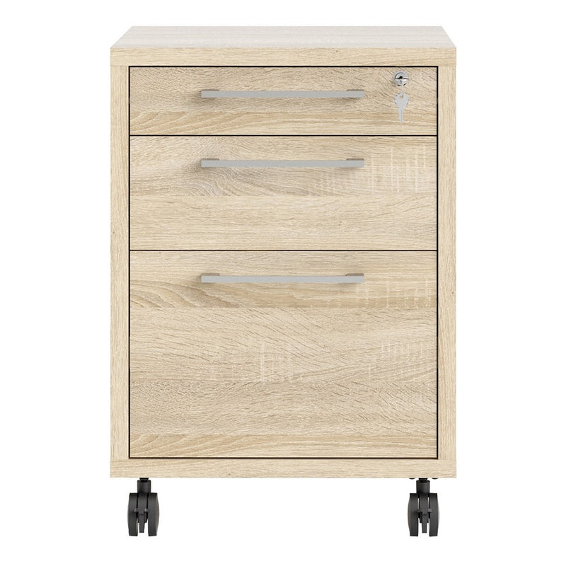 Prima Oak Woodgrain Pedestal Filing Cabinet by Lavishway | Desk Pedestals-34547