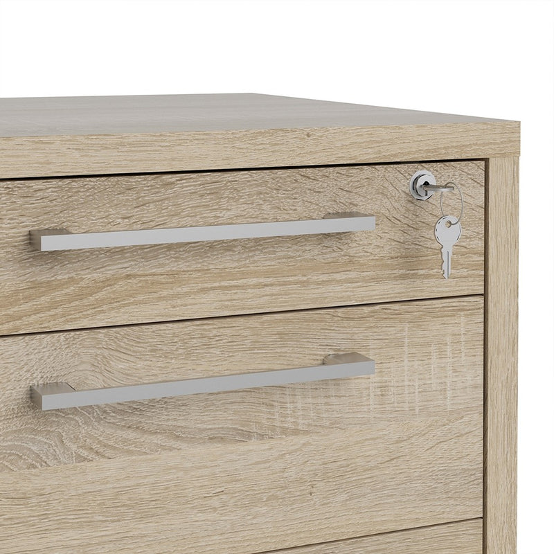 Prima Oak Woodgrain Pedestal Filing Cabinet by Lavishway | Desk Pedestals-34550