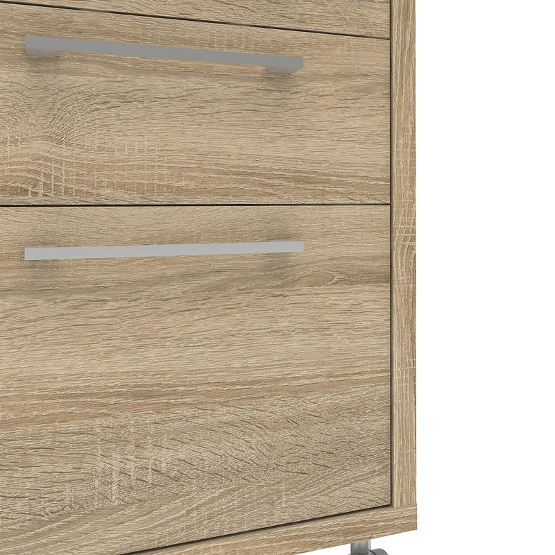 Prima Oak Woodgrain Pedestal Filing Cabinet by Lavishway | Desk Pedestals-34551