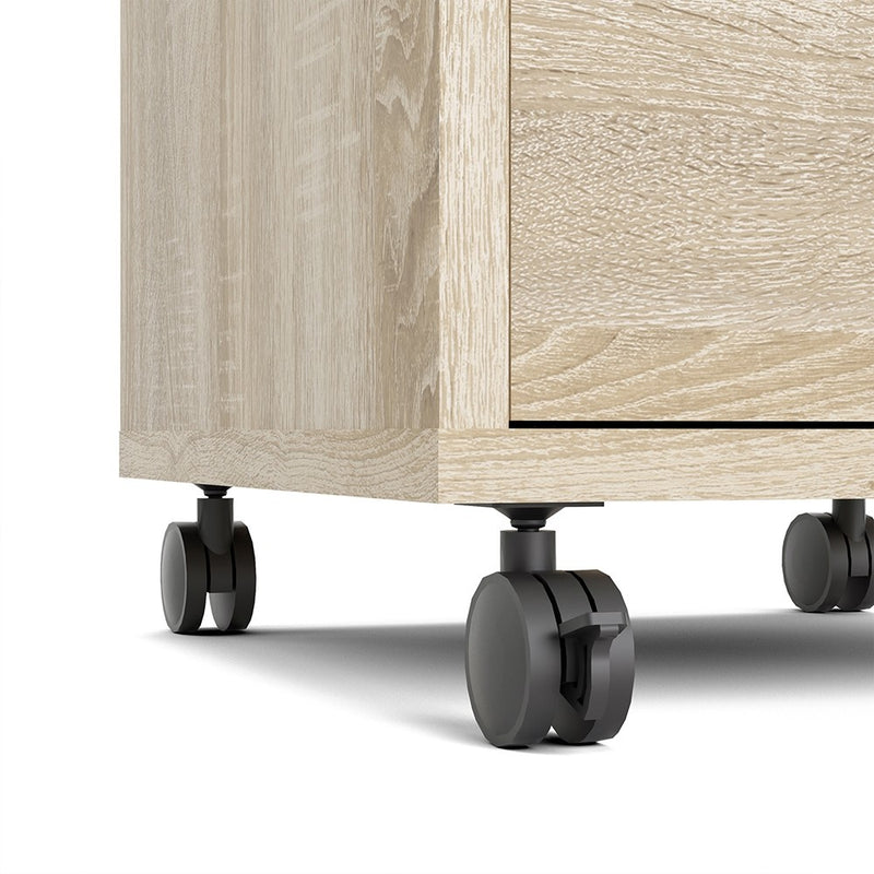 Prima Oak Woodgrain Pedestal Filing Cabinet by Lavishway | Desk Pedestals-34552