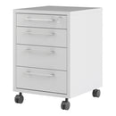Prima 4 Drawers White Pedestal Cabinet by Lavishway | Desk Pedestals-34588