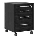 Prima Black Woodgrain Pedestal Cabinet by Lavishway | Filing Cabinets-34577