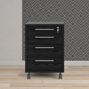 Prima Black Woodgrain Pedestal Cabinet by Lavishway | Filing Cabinets-34575