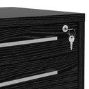 Prima Black Woodgrain Pedestal Cabinet by Lavishway | Filing Cabinets-34581