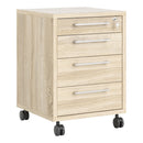 Prima Oak Finish Pedestal Cabinet by Lavishway | Desk Pedestals-34566