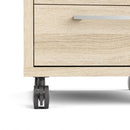 Prima Oak Finish Pedestal Cabinet by Lavishway | Desk Pedestals-34570