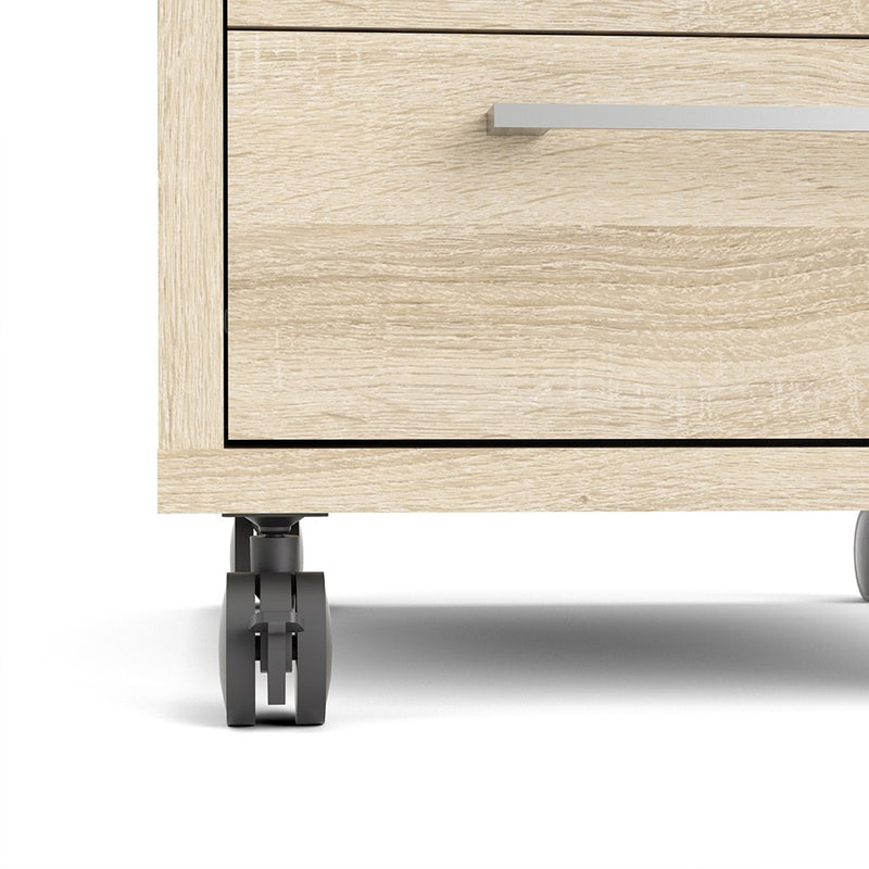 Prima Oak Finish Pedestal Cabinet by Lavishway | Desk Pedestals-34570