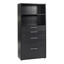 Prima Woodgrain 4 Drawers Bookcase by Lavishway | Book Shelves and Cabinets-29117