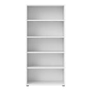 Prima 4 Shelves White Bookcase by Lavishway | Book Shelves and Cabinets-34666
