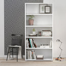 Prima 4 Shelves White Bookcase by Lavishway | Book Shelves and Cabinets-34662