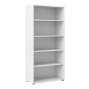 Prima 4 Shelves White Bookcase by Lavishway | Book Shelves and Cabinets-34664