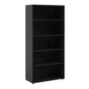 Prima Woodgrain 4 Shelves Black Bookcase by Lavishway | Book Shelves and Cabinets-34610