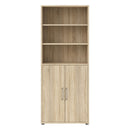 Prima Oak 2 Doors Cabinet With 5 Shelves by Lavishway | Filing Cabinets-28954