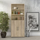Prima Oak 2 Doors Cabinet With 5 Shelves by Lavishway | Filing Cabinets-28951
