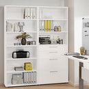 Prima 5 Shelves White Bookcase by Lavishway | Book Shelves and Cabinets-34660