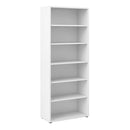 Prima 5 Shelves White Bookcase by Lavishway | Book Shelves and Cabinets-34657