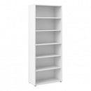 Prima 5 Shelves White Bookcase by Lavishway | Book Shelves and Cabinets-34653