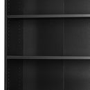 Prima Woodgrain 5 Shelves Black Bookcase by Lavishway | Book Shelves and Cabinets-34600