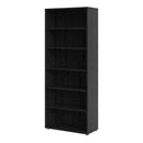 Prima Woodgrain 5 Shelves Black Bookcase by Lavishway | Book Shelves and Cabinets-34597