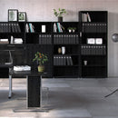 Prima Woodgrain 5 Shelves Black Bookcase by Lavishway | Book Shelves and Cabinets-34604