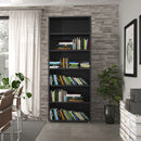 Prima Woodgrain 5 Shelves Black Bookcase by Lavishway | Book Shelves and Cabinets-34595