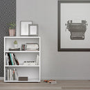 Prima 2 Shelves White Bookcase by Lavishway | Book Shelves and Cabinets-34671