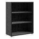 Prima Woodgrain 2 Shelves Black Bookcase by Lavishway | Book Shelves and Cabinets-34622