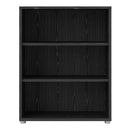 Prima Woodgrain 2 Shelves Black Bookcase by Lavishway | Book Shelves and Cabinets-34620