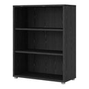 Prima Woodgrain 2 Shelves Black Bookcase by Lavishway | Book Shelves and Cabinets-34621