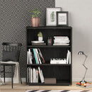 Prima Woodgrain 2 Shelves Black Bookcase by Lavishway | Book Shelves and Cabinets-34618