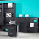 Prima Woodgrain 2 Shelves Black Bookcase by Lavishway | Book Shelves and Cabinets-34625