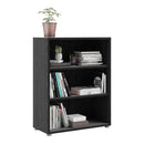 Prima Woodgrain 2 Shelves Black Bookcase by Lavishway | Book Shelves and Cabinets-34619