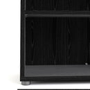 Prima Woodgrain 2 Shelves Black Bookcase by Lavishway | Book Shelves and Cabinets-34623