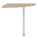 Prima Corner Desk Top in Oak with Steel Legs by Lavishway | -34539
