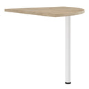 Prima Corner Desk Top in Oak with White Legs by Lavishway | -34534