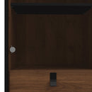 Ry Matt Black and Walnut Display Cabinet by Lavishway | Display Cabinets-41276