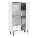 Ry Matt White 1 Door 1 Drawer Display Cabinet by Lavishway | Display Cabinets-41293