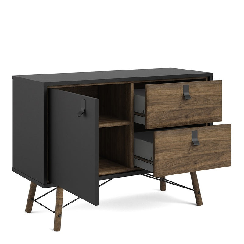 Ry Matt Black and Walnut Sideboard by Lavishway | Sideboards-41330