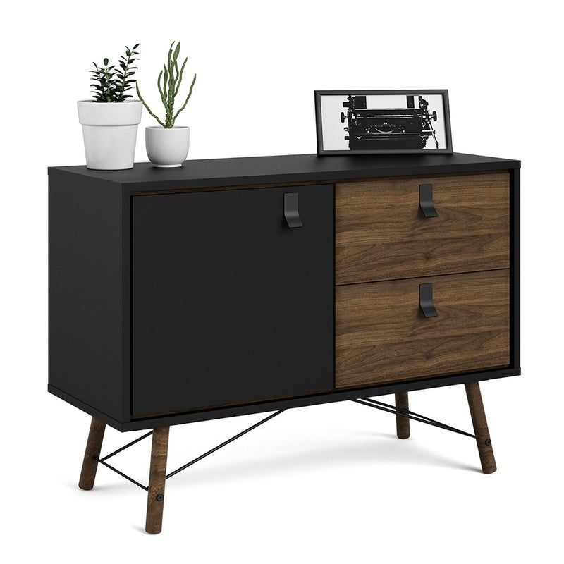 Ry Matt Black and Walnut Sideboard by Lavishway | Sideboards-41333