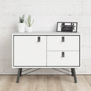 Ry Matt 1 Door 2 Drawer White Sideboard by Lavishway | Sideboards-41338
