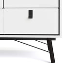 Ry 2 Doors and 3 Drawers Matt White Wardrobe by Lavishway | Wardrobe-34710