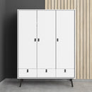 Ry 2 Doors and 3 Drawers Matt White Wardrobe by Lavishway | Wardrobe-34702