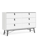 Ry Wide Double Matt White 6 Drawer Chest by Lavishway | Chest Of Drawers-34385