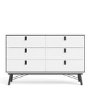 Ry Wide Double Matt White 6 Drawer Chest by Lavishway | Chest Of Drawers-34387