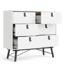 Ry Double Matt White 6 Drawers Chest by Lavishway | Chest Of Drawers-34377